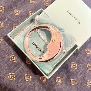 Tiffany & Co. sterling silver Man on the Moon baby rattle .925 Silver.